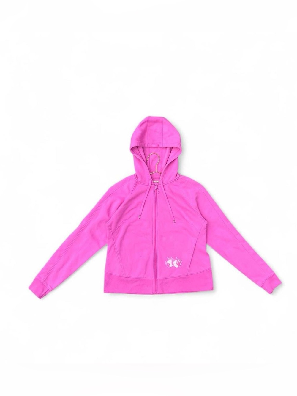Tek Gear Hot Pink Flaming Dice Full Zip Hoodie Size Small